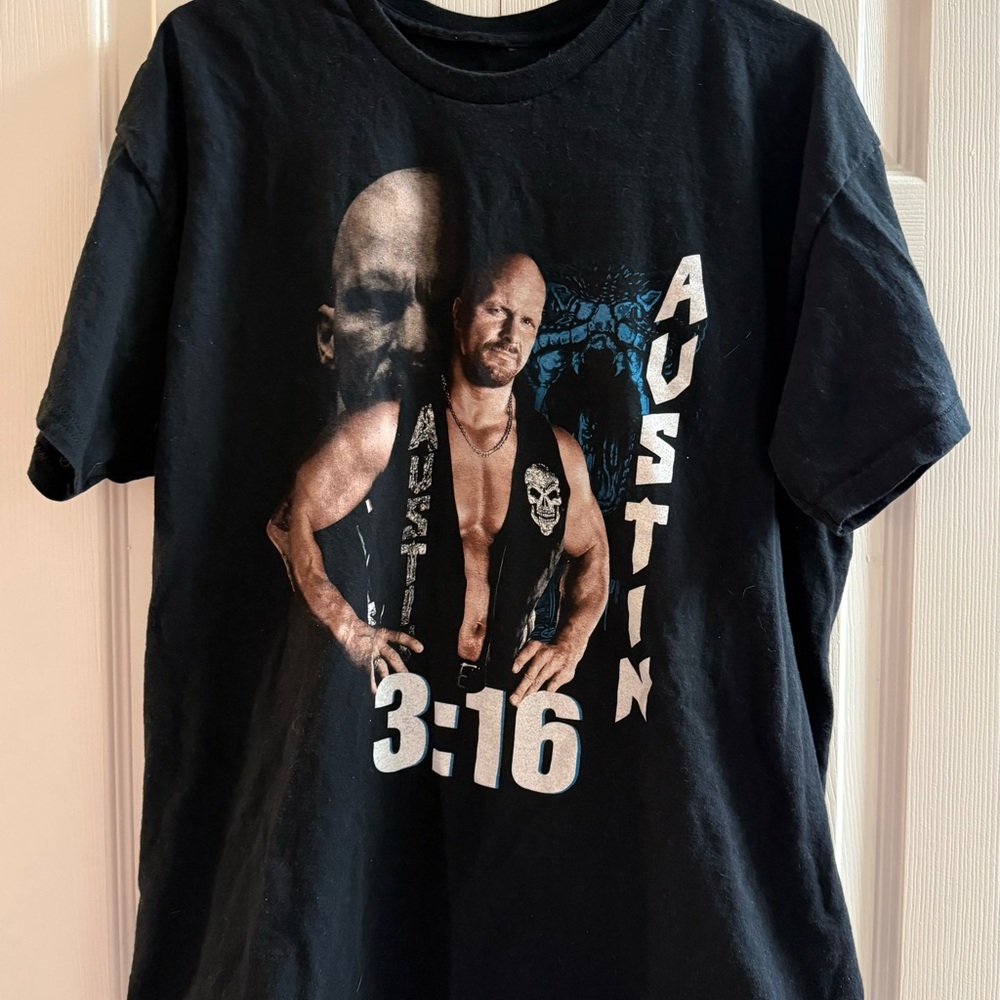 Austin 3:16 Black Graphic T-Shirt